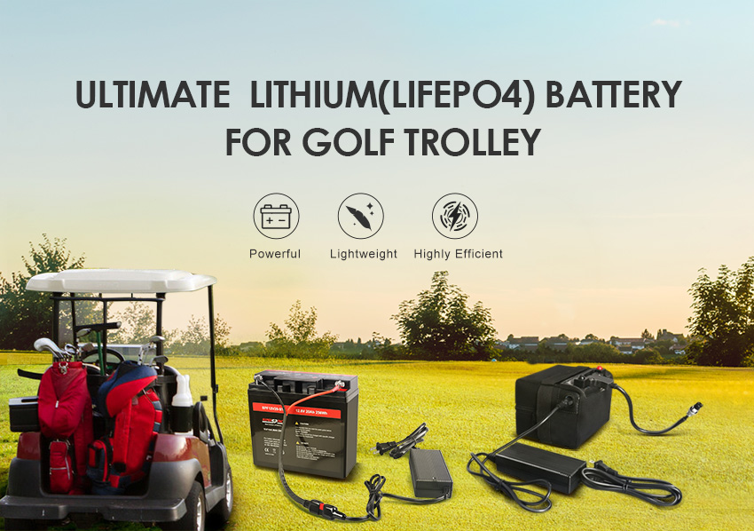 BPBGT_12V18-22AH, Borsa porta batteria con manico per carrello da Golf,  Golf Trolley, Powakaddy firmata Blu Batterie per batterie da 12V da 18 a 22  Ah