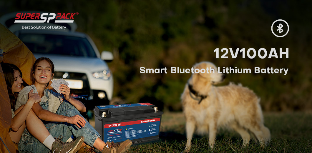 12V100Ah smart bluetooth lithium battery